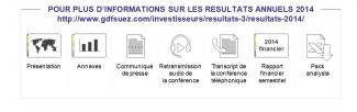 Résultats annuels 2014 : atteinte de tous les objectifs financiers
