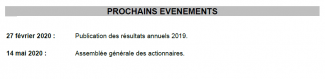 Prochains évènements