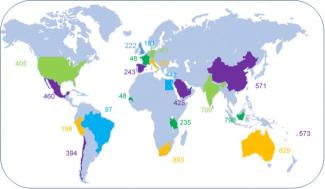 Facteur d’émission ACV de la production d’énergie par pays (TCO2/GWh) – données 2018