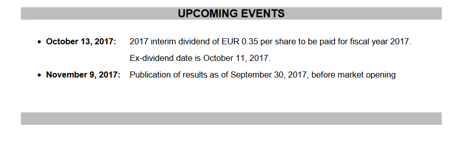 Half-year results in line with guidance Confirmation of annual targets