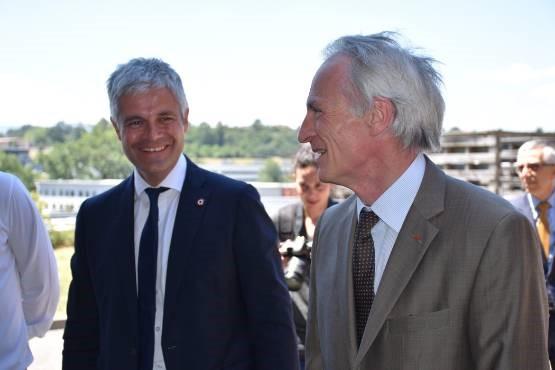 Laurent Wauquiez and Jean-Dominique Senard, president of the region and CEO of the Michelin Group, respectively, are co-leaders of the Auvergne-Rhône-Alpes Enterprises agency and are now partners in Hympulsion. Photo: Laurent Bernard © Michelin